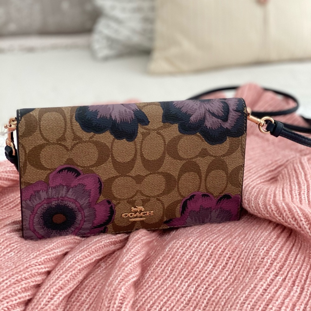 🆕 COACH | Purple Floral Purse BOXED - Picture 7 of 16